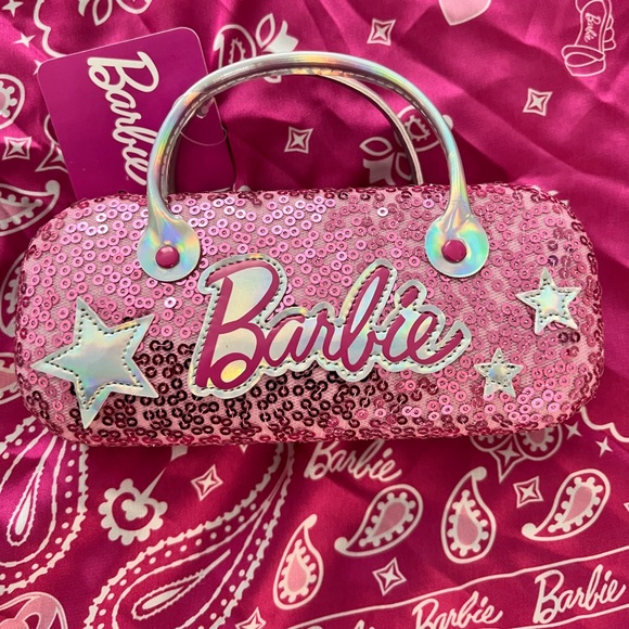 Gorgeous pink Barbie sequin sun glass case ! - Picture 1 of 3